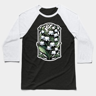 art nouveau sweet pea may Birth Month Flower Baseball T-Shirt